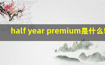 half year premium是什么软件